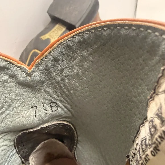 Ariat Fatbaby Saddle Cowboy Boots 7.5B Brown Cowgirl Western Rodeo Pull On - Picture 8 of 11